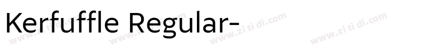 Kerfuffle Regular字体转换